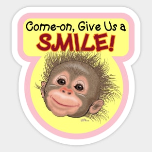 Give Us a Smile Sticker